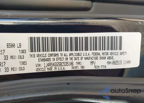 2011 Jeep Grand Cherokee Laredo from USA, damaged, VIN 1J4RS4GG5BC535106